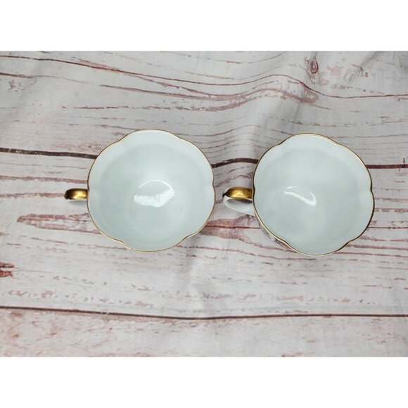 Set of 2 Rare China Floral Decorative Tea Cups – Elegant Drinkware & Vintage - Picture 3 of 12